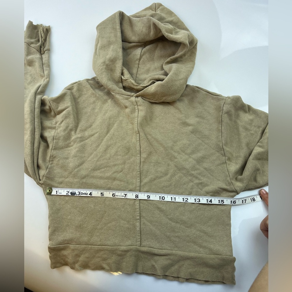 Sami Miro Vintage MINI SAFETY PIN HOODIE IN TAUPE TERRY N241-30 - Picture 6 of 7